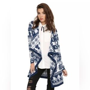 Hot Topic Doctor Who Limited Edition Open Front Cardigan